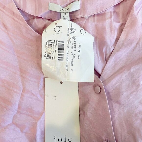 Joie Light Purple Cadmar Illusion Chevron Blouse M - Picture 4 of 12